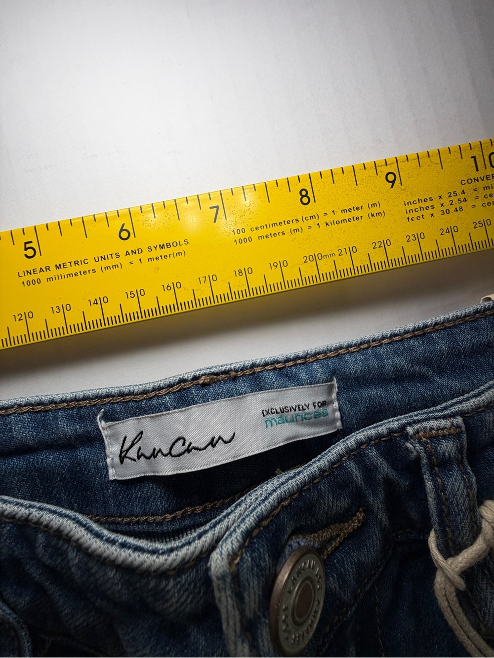 KanCan Blue Wide-Leg High-Rise Jeans with Subtle Distress - Picture 3 of 8